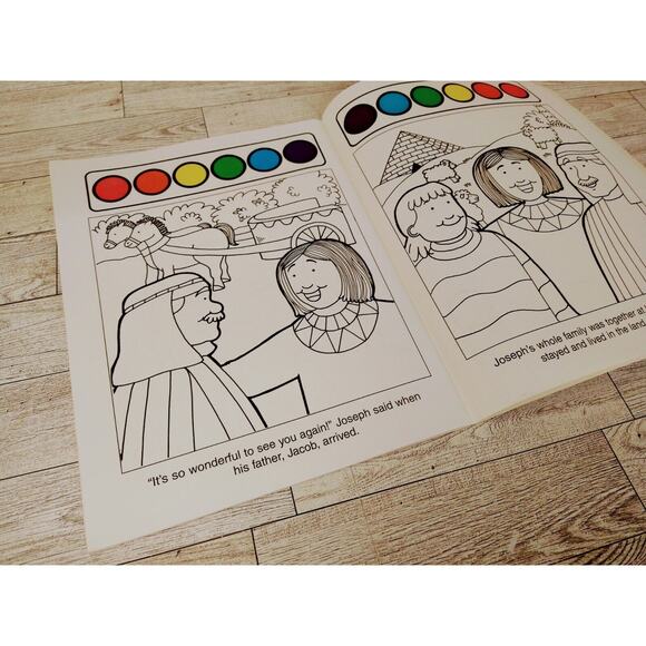 Paint with Water Book JOSEPH Very COLORFUL COAT Vintage 1994 Landoll's Coloring - Picture 6 of 10